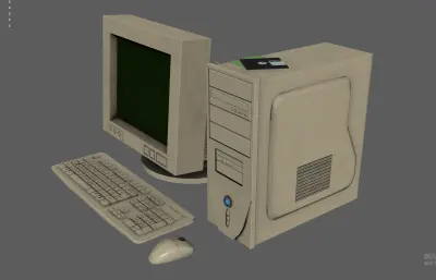 老式台式机电脑 PC机 旧电脑计算机