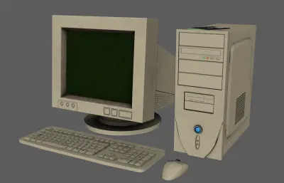 老式台式机电脑 PC机 旧电脑计算机