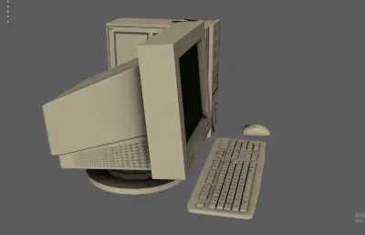 老式台式机电脑 PC机 旧电脑计算机