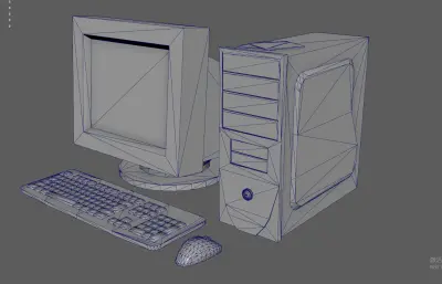 老式台式机电脑 PC机 旧电脑计算机