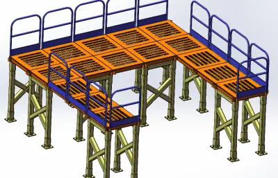 单层钢结构工作平台