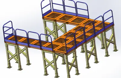 单层钢结构工作平台