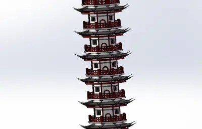 雷峰塔solidworks模型