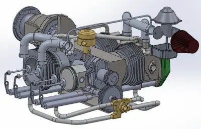 Rotax912引擎三维模型