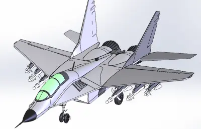 米格29玩具solidworks模型