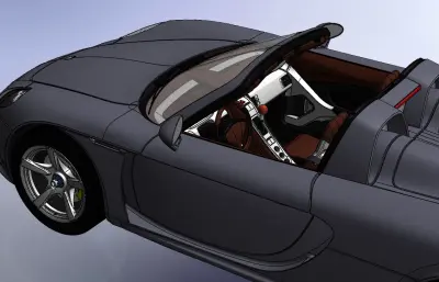保时捷卡雷拉GT跑车solidworks模型
