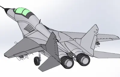 米格29玩具solidworks模型