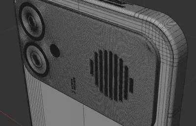 小米红米REDMI K90 Max手机外壳C4D,KEYSHOT手机模型
