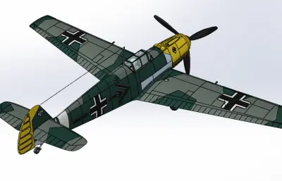 Messerschmitt 109-E飞机简易模型
