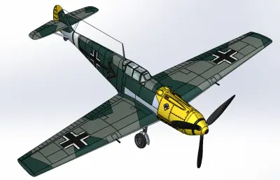 Messerschmitt 109-E飞机简易模型