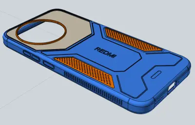 适用于红米K80至尊版的机甲风拼色系手机壳