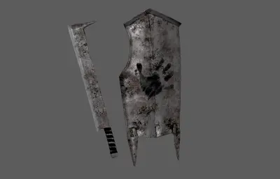 砍刀长刀+盾牌武器 游戏装备