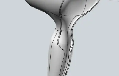 电吹风机外壳stp模型