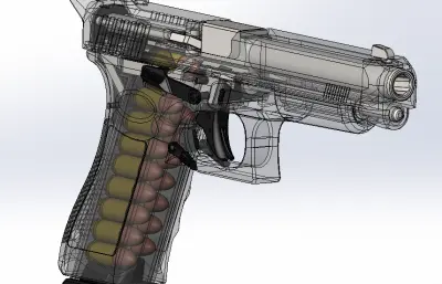 格洛克手枪道具solidworks模型