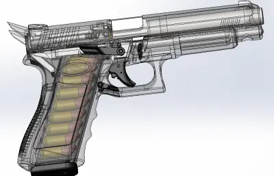 格洛克手枪道具solidworks模型