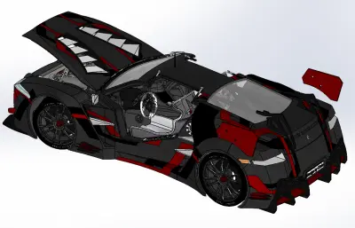 尼桑GTR跑车solidworks模型
