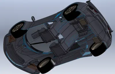 概念型跑车外壳solidworks模型