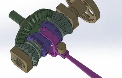 改变方向的锥齿轮离合器