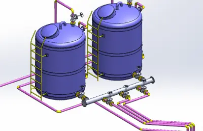 屋顶水箱solidworks模型
