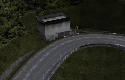 秋名山漂移飙车赛车道 秋名山全景塌陷模型