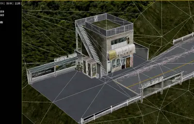 秋名山漂移飙车赛车道 秋名山全景塌陷模型
