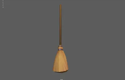 扫帚 卡通扫把 清洁工具塌陷模型