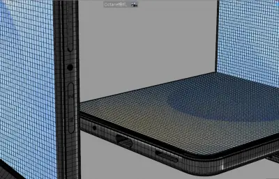 三星Galaxy z flip 8 手机C4D模型，OC渲染含贴图