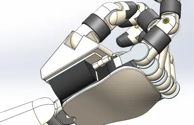 金属手掌,两种造型solidworks模型