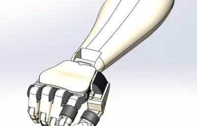 金属手掌,两种造型solidworks模型