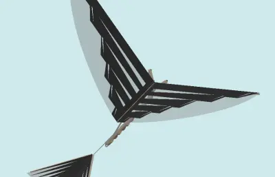 橡皮筋驱动的扑翼机结构 振翼机