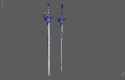 宝剑 长剑 游戏武器塌陷模型