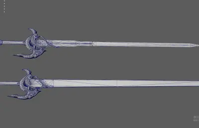 宝剑 长剑 游戏武器塌陷模型