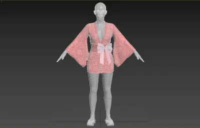 和服,日本和服,max/maya/fbx/blender模型