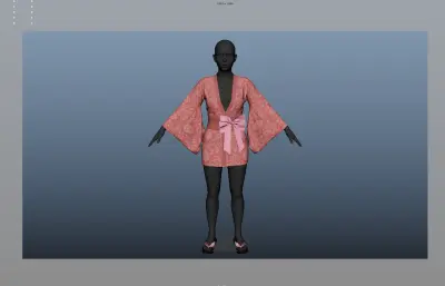和服,日本和服,max/maya/fbx/blender模型