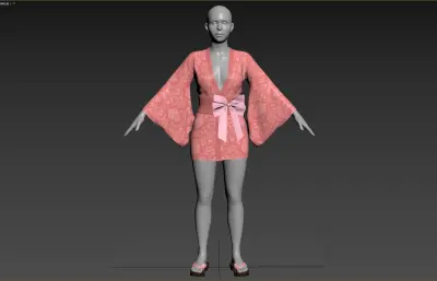 和服,日本和服,max/maya/fbx/blender模型