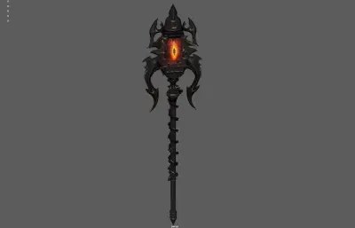 恶魔之眼 法杖 魔杖塌陷模型