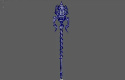恶魔之眼 法杖 魔杖塌陷模型