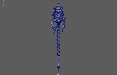 恶魔之眼 法杖 魔杖塌陷模型