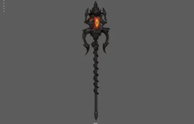 恶魔之眼 法杖 魔杖塌陷模型