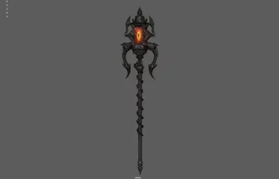 恶魔之眼 法杖 魔杖塌陷模型