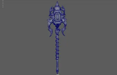 恶魔之眼 法杖 魔杖塌陷模型