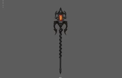 恶魔之眼 法杖 魔杖塌陷模型