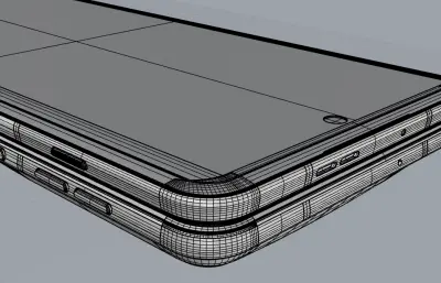 MOTO razr fold左右折叠手机外观rhino模型