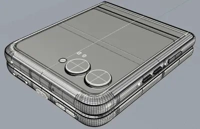 Motorola Razr (2026) - Razr 70手机外观rhino模型