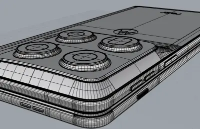 MOTO razr fold左右折叠手机外观rhino模型