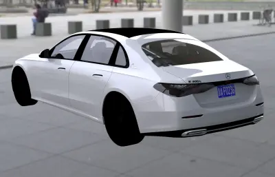 全新奔驰E300L长轴版高度还原实车3dmax塌陷模型
