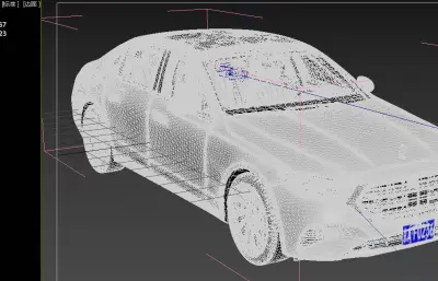 全新奔驰E300L长轴版高度还原实车3dmax塌陷模型
