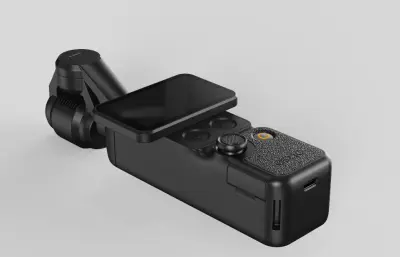 大疆Osmo Pocket 4口袋云台相机外形C4D,KEYSHOT模型
