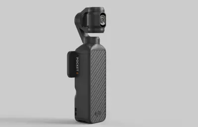大疆Osmo Pocket 4口袋云台相机外形C4D,KEYSHOT模型