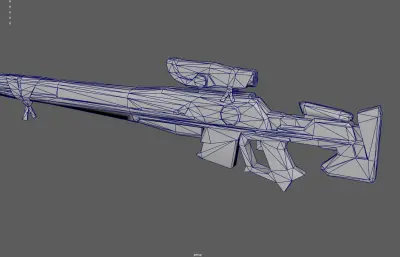 科幻狙击枪 枪械武器 阻击枪塌陷模型